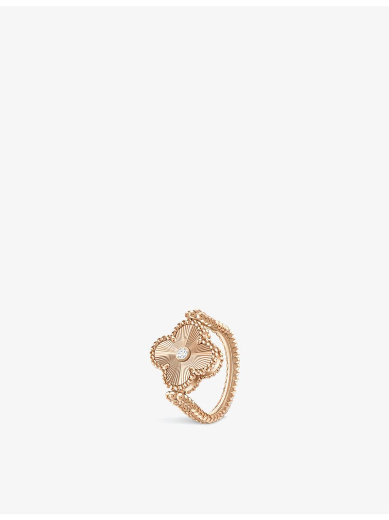 Van Cleef & Arpels reversible clover ring 0.47ct diamond, UK version