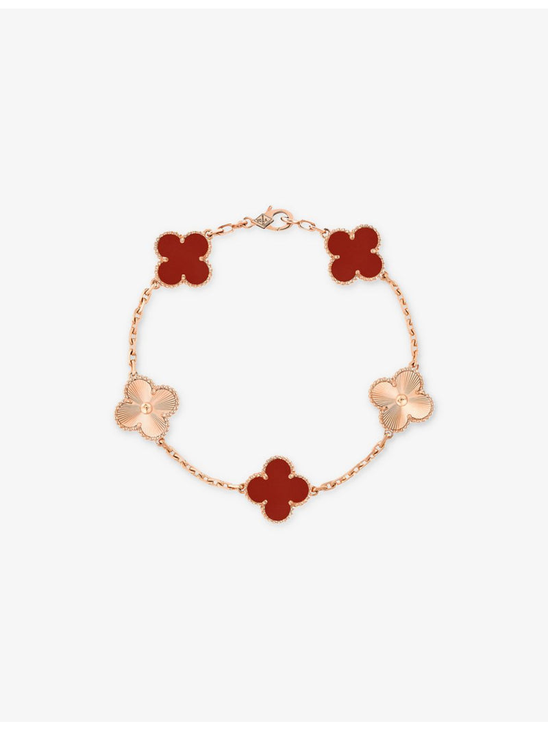 Van Cleef & Arpels Alhambra carnelian bracelet 19cm, imported from the UK