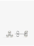 Yoko London 18ct white gold pearl and diamond stud earrings, UK version