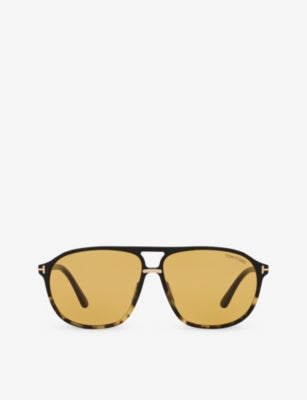 Tom Ford Bruce tortoiseshell square sunglasses, imported from the UK