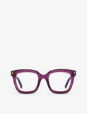 Tom Ford square-frame acetate glasses TR001663 FT5880-B, imported from the UK