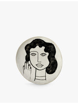selfridges Serax La Mère Graphic-Print Medium Stoneware Plate 20cm- Buy online at McGrocer