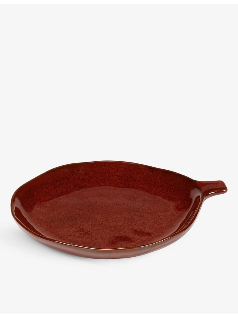 Serax La Mère irregular side-handle stoneware plate 17cm - British product