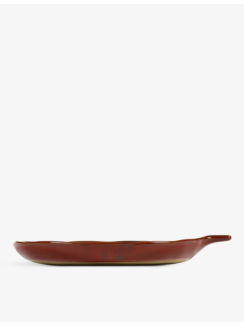 Serax La Mère irregular side-handle stoneware plate 17cm - British product