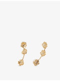Maje flower crystal-embellished brass earrings, (British brand)