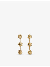 selfridges Maje Flower Crystal-Embellished Brass Earrings- Buy online at McGrocer