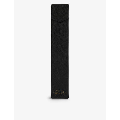 selfridges Smythson Panama Logo-embossed Leather Bookmark 18.5cm- Buy online at McGrocer