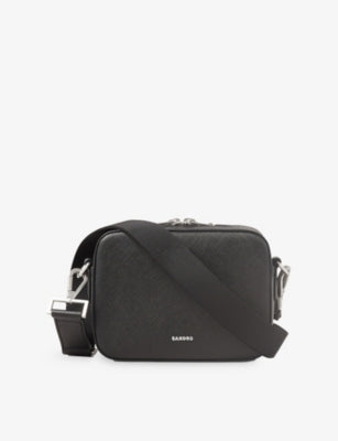 Sandro grained leather cross-body bag, imported from the UK