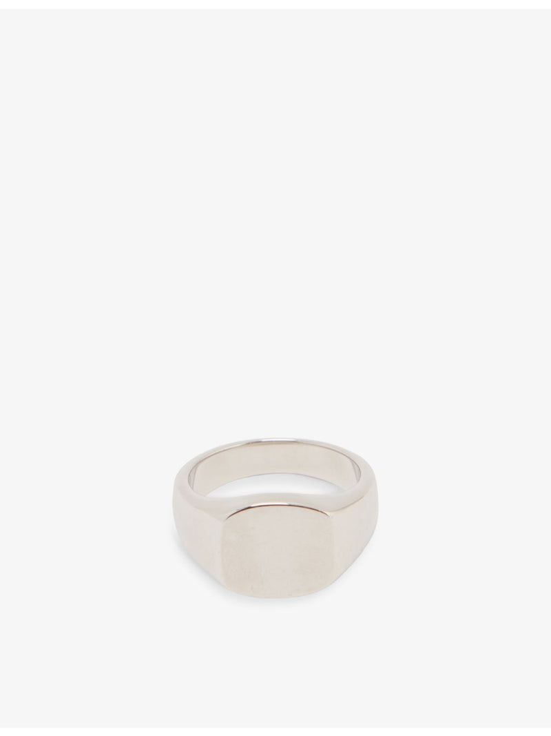 Serge DeNimes polished 925 sterling silver signet ring, imported from the UK
