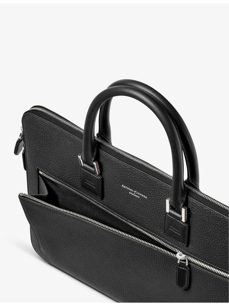Aspinal of London Mount Street grained leather document case, UK version