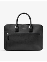 selfridges Aspinal of London Mount Street Grained-Leather Logo-Embossed Document Case- Buy online at McGrocer