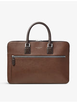 selfridges Aspinal of London Logo-print Double-handle Grained-leather Document Case- Buy online at McGrocer