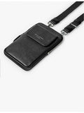 Aspinal of London grained leather crossbody phone case, imported from the UK