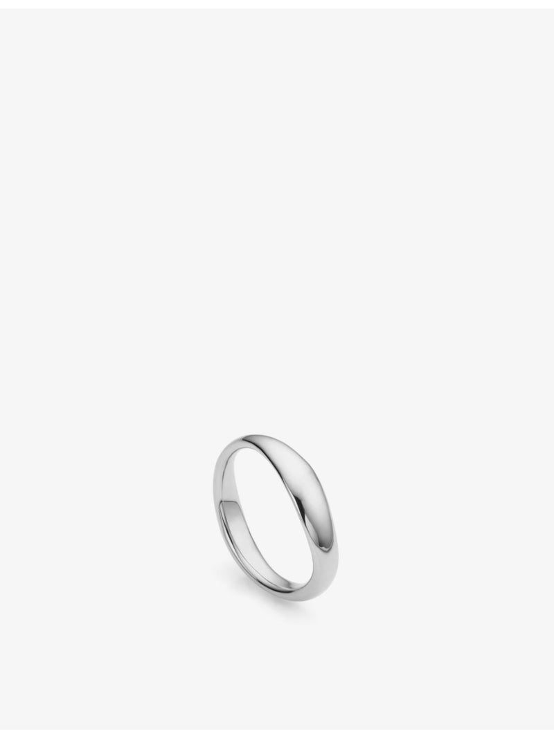 Monica Vinader Nura Reef sterling silver stacking ring, UK version