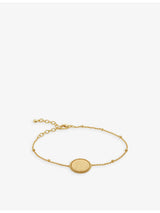 selfridges Monica Vinader Deia 18ct Yellow Gold-Plated Vermeil Sterling-Silver Beaded-Chain Pendant Bracelet 15-19cm- Buy online at McGrocer