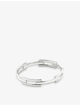 selfridges Monica Vinader Signature Sterling Silver Link Bangle- Buy online at McGrocer