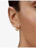 Monica Vinader Siren huggie earrings 18ct gold, imported from the UK