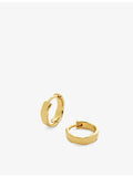 Monica Vinader Siren huggie earrings 18ct gold, imported from the UK
