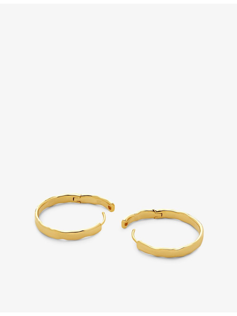 Monica Vinader 18ct gold-plated vermeil hoop earrings medium, UK version