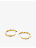 Monica Vinader 18ct gold-plated vermeil hoop earrings medium, UK version