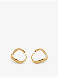 Monica Vinader Swirl small hoops 18ct yellow gold vermeil - British product