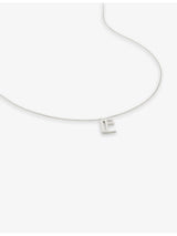 selfridges Monica Vinader E Letter-Charm Sterling Silver Pendant Necklace- Buy online at McGrocer