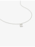 Monica Vinader E letter-charm sterling silver pendant necklace (British brand)