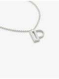 Monica Vinader sterling silver pendant necklace with P letter charm (British brand)
