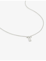 selfridges Monica Vinader T Letter-Charm Sterling-Silver Pendant Necklace 41cm-46cm- Buy online at McGrocer