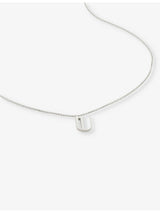 selfridges Monica Vinader U Letter-Charm Sterling Silver Pendant Necklace- Buy online at McGrocer