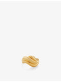 Monica Vinader 18ct yellow gold-plated vermeil sterling silver ring (British brand)