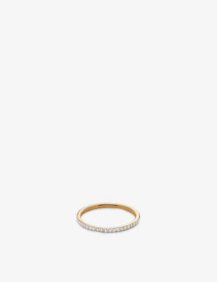 Monica Vinader Single-band 14ct Yellow Gold 0.2975ct Diamond Ring