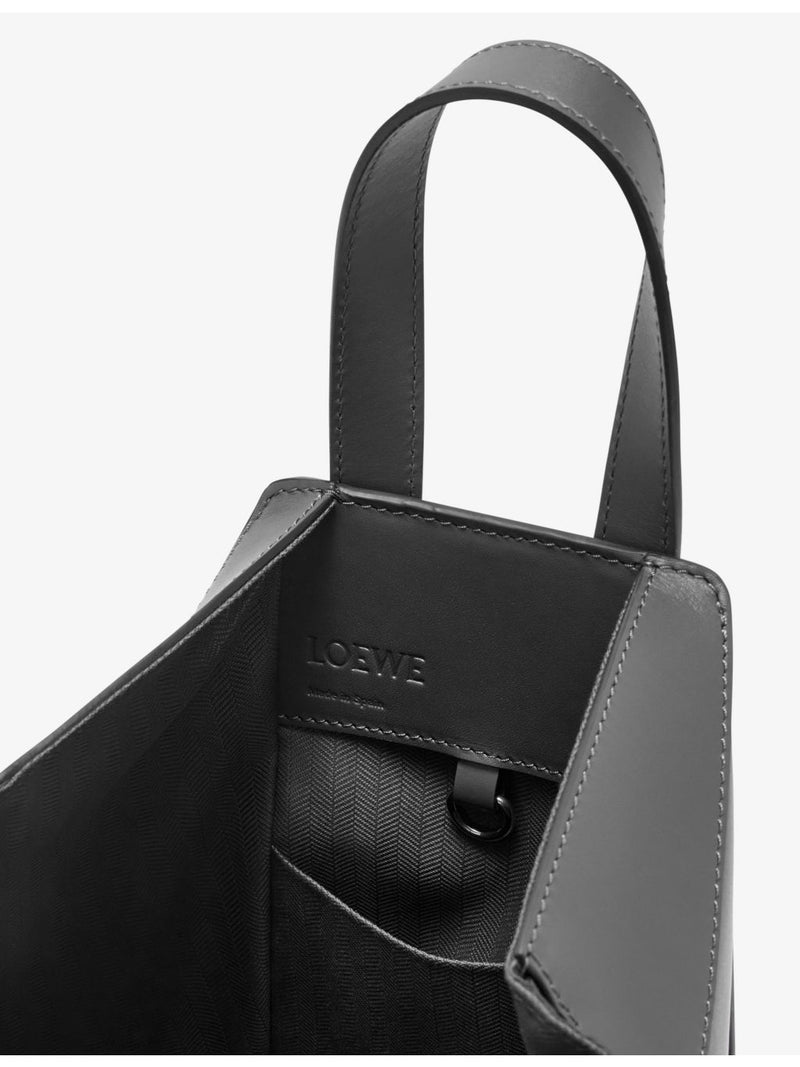 Loewe Hammock compact leather top-handle bag, imported from the UK