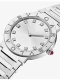 Bvlgari stainless-steel and diamond quartz watch 33mm, imported from the UK