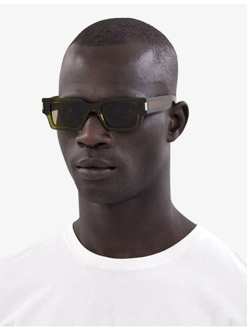 Saint Laurent rectangle-frame acetate sunglasses, UK version