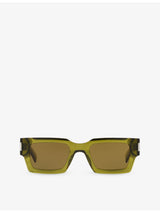 selfridges Saint Laurent YS000459 Rectangle-Frame Acetate Sunglasses- Buy online at McGrocer