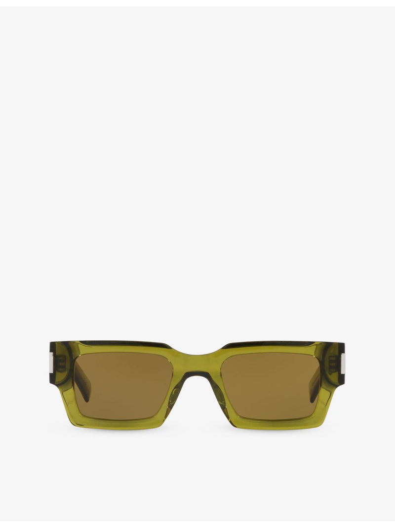 Saint Laurent rectangle-frame acetate sunglasses, UK version