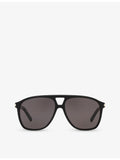 Saint Laurent Dune rectangle acetate sunglasses with UV lenses - British product