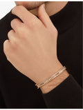 Bvlgari B.zero1 18ct rose-gold diamond pavé bracelet, imported from the UK