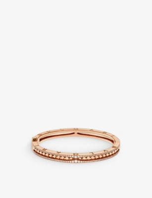 Bvlgari B.zero1 18ct Rose-Gold and 0.87ct Diamond Pavé Bracelet