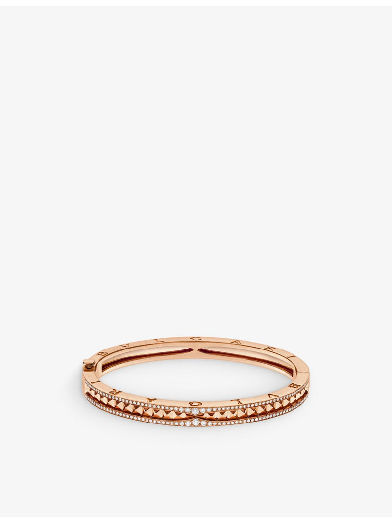Bvlgari B.zero1 18ct rose-gold diamond pavé bracelet, imported from the UK