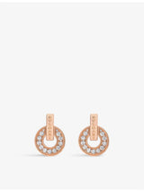 selfridges Bvlgari Bvlgari 18ct Rose-Gold and Diamond Earrings- Buy online at McGrocer