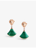 Bvlgari rose gold diamond and malachite earrings - British product