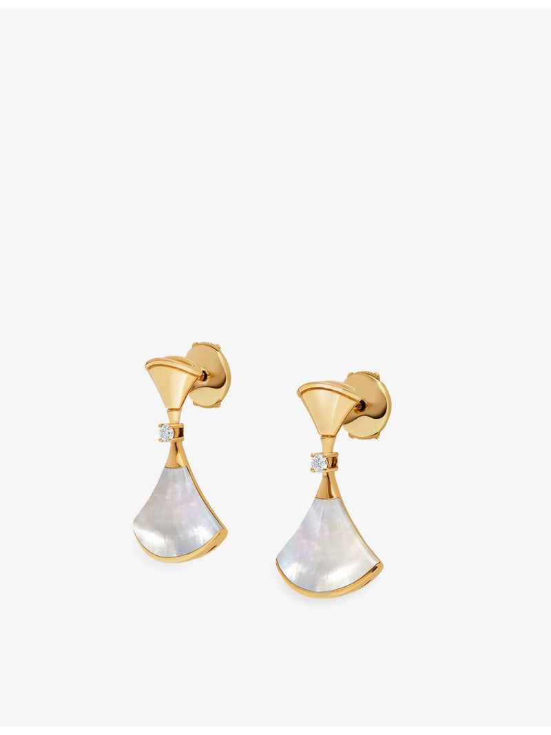 Bvlgari Divas Dream 18ct gold mother-of-pearl earrings - British product