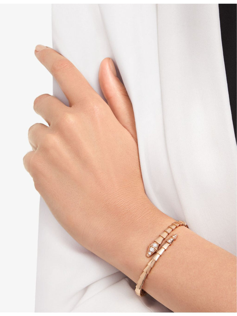 Bvlgari Serpenti Viper rose-gold diamond bracelet 0.47ct, imported from the UK
