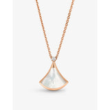 selfridges Bvlgari Divas' Dream 18ct Rose-Gold 0.03ct Diamond and Mother-of-Pearl Pendant Necklace- Buy online at McGrocer