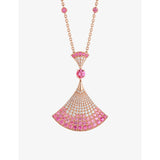selfridges Bvlgari Divas' Dream 18ct Rose-Gold 3.53ct Pink Sapphire and 1.01ct Diamond Pendant Necklace- Buy online at McGrocer