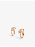 Bvlgari Serpenti Viper 18ct rose gold 0.75ct diamond earrings, UK version