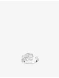Boucheron Plume de Paon diamond ring XS 18ct white gold (British brand)