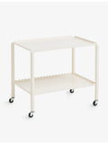 HAY Arcs scalloped-edge steel low trolley 63cm, imported from the UK